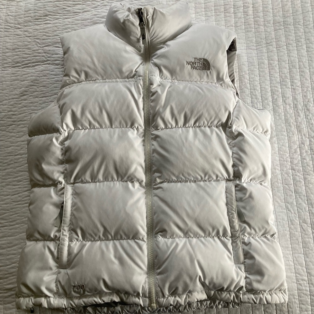 NorthFace Down Vest, Women’s, White, Large